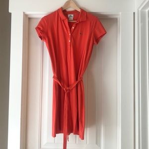 Lacoste women’s large (42) polo tie dress